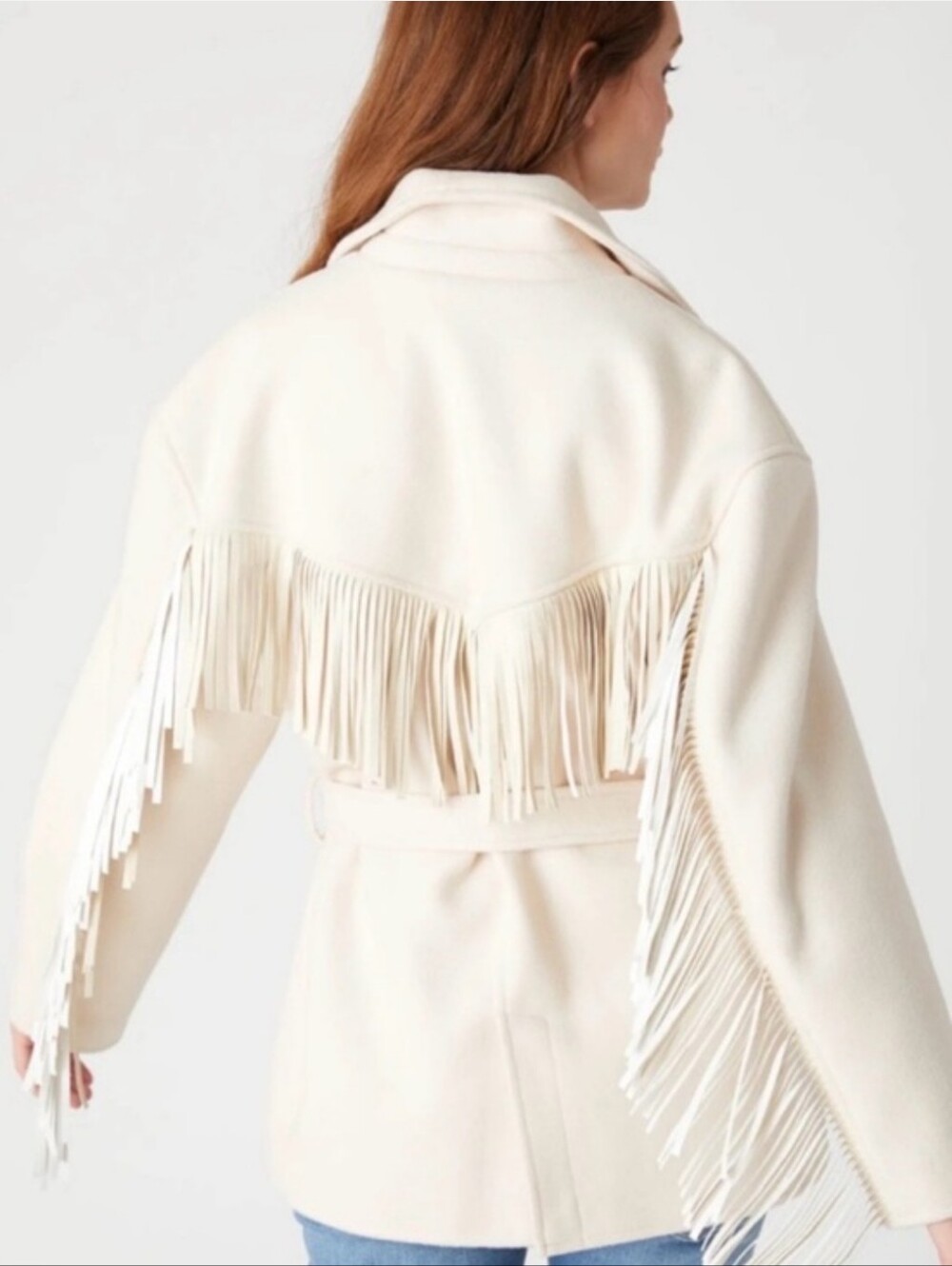 Blank NYC Cream Fringe Open-Front Jacket 🔥😮‍💨🫰🏾(NWOT) - Picture 3 of 3